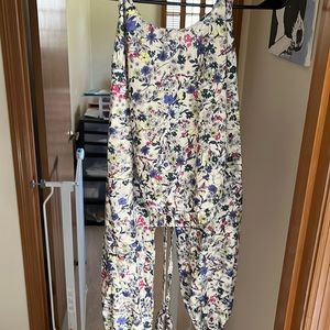 Shein open back long sleeve floral